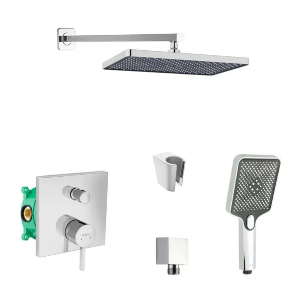 SANITINO - Sprchový set s batériou a telesom pod omietku Hansgrohe, príslušenstvo kielle, chróm SANI21HKK007