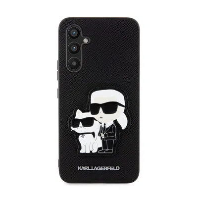 Zadní kryt Karl Lagerfeld PU Saffiano Karl and Choupette NFT pro Samsung Galaxy A34 5G černá