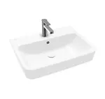 Villeroy & Boch O.novo - Umývadlo 60x46 cm, s prepadom, otvor na batériu, alpská biela 4A416001