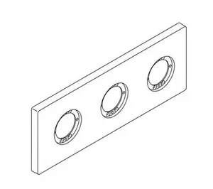 Ideal Standard Archimodule - Krycia 3-otvorová rozeta, 100 x 266 mm, chróm A963732AA