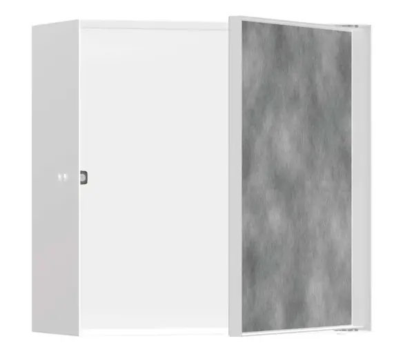 Hansgrohe XtraStoris Rock - Výklenek do stěny, s dvířky, 30x30x14 cm, matná bílá 56091700