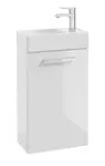 kielle Vega - Skříňka s umývátkem, 40x68x22 cm, lesklá bílá 50018S40