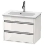 Duravit Ketho - Umývadlová skrinka Compact, 48x60x39 cm, 2 zásuvky, lesklá biela KT645202222