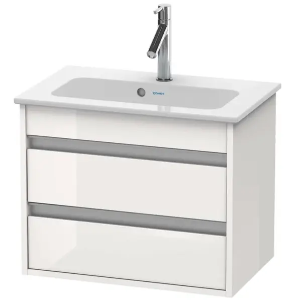 Duravit Ketho - Umývadlová skrinka Compact, 48x60x39 cm, 2 zásuvky, lesklá biela KT645202222