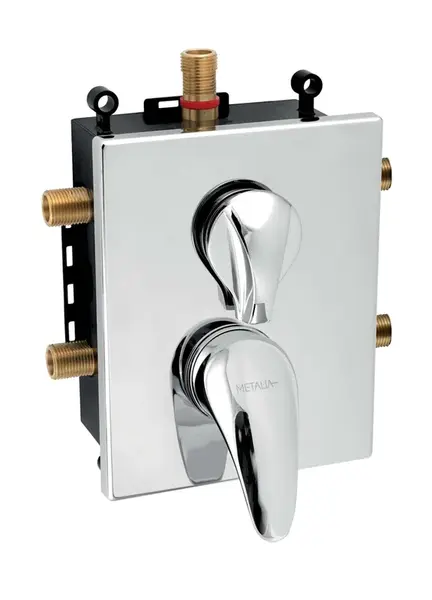 Novaservis Metalia 55 - Batéria pod omietku na 3 spotrebiče s telesom, chróm BOX55052RX,0