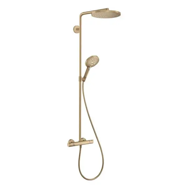 Hansgrohe Raindance Select S - Sprchový set Showerpipe s termostatem, 3 proudy, kartáčovaný bronz 27633140