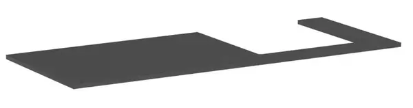 Hansgrohe Xilesa E - Deska pod umyvadlo, 138x55 cm, výřez vpravo, matná šedá 54273760