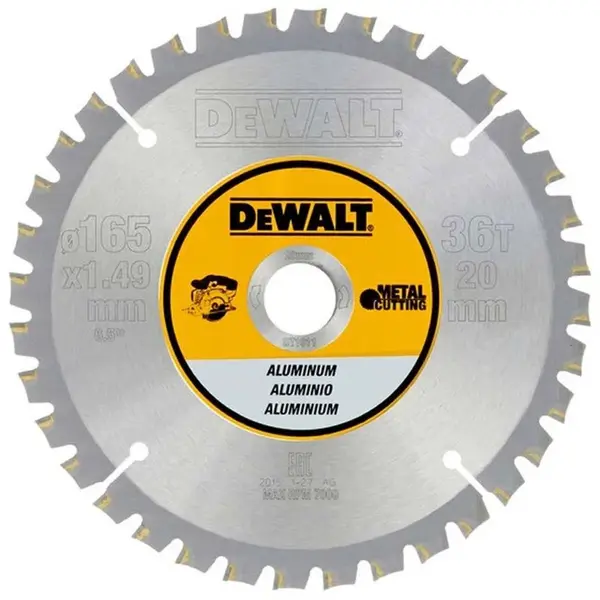 DeWALT Príslušenstvo - Pílový kotúč na hliník 165x20 mm, 36 zubov DT1911