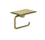 Kludi Vela R - Držiak toaletného papiera s poličkou, kefované zlato 58971N0