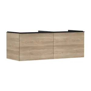 Hansgrohe Xelu Q - Umývadlová skrinka, 50x136x55 cm, 2 zásuvky, prírodný dub/matná čierna 54068670
