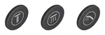 Grohe Náhradné diely - Krytky symbolov na batérie SmartControl, 3 ks 14079XH0