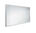Nimco Zrcadla - Zrcadlo v rámu s LED osvětlením, 120x70 cm, hliník ZP 13006V