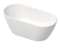 Duravit D-Neo - Voľne stojaca vaňa, 160x75 cm, bez prepadu, DuraSolid, ClickClack, biela 700486000000000
