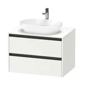 Duravit Ketho.2 - Umývadlová skrinka s výrezom, 57x80x55 cm, 2 zásuvky, matná biela K24895018180000