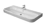 Duravit Happy D.2 - Umývadlo, 120x51 cm, s prepadom, otvor na batériu, biela 2318120000