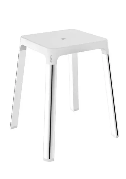 Keuco Axess - Kúpeľňová stolička, chróm/biela 35082010051