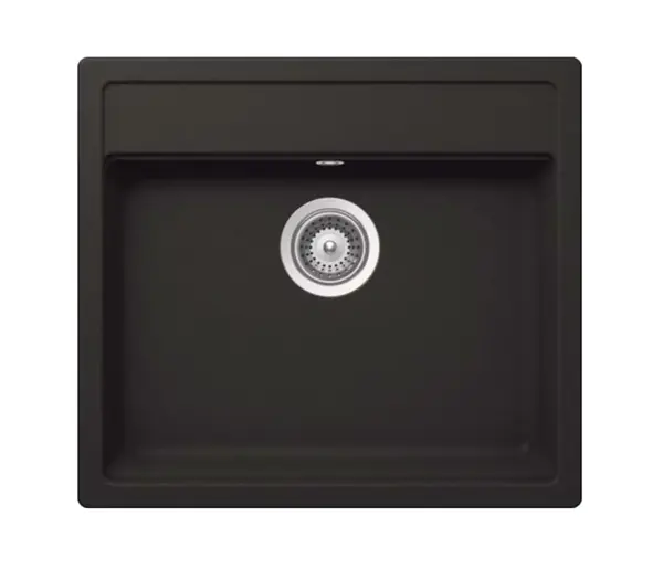 SCHOCK Nemo - Granitový dřez, 57x51 cm, s ovládáním odtoku, Onyx NEMN100AGON