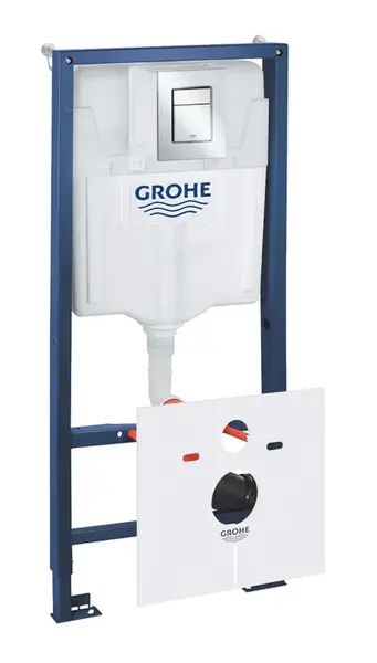 Grohe Rapid SL - Předstěnová instalace s nádržkou pro závěsné WC, souprava Fresh a tlačítko Skate Cosmopolitan S, chrom 39500000