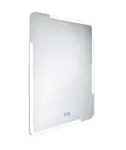 Nimco Zrcadla - Zrcadlo s LED osvětlením, 60x80 cm, dotykový senzor, hliník ZP 15002VX