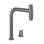 Hansgrohe M71 - Drezová batéria M7120-H200 v vyťahovacou spŕškou, 2-otvorová inštalácia, sBOX, kefovaný čierny chróm 73818340