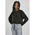 Women's Oversized Short Raglan Crew Black