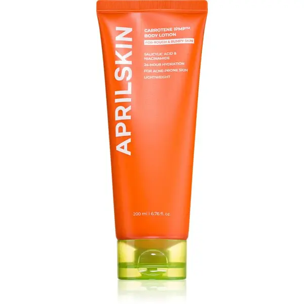 APRILSKIN Carrotene IPMP Body Lotion zklidňující tělový krém pro rozjasnění a hydrataci 200 ml