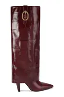 Kožené kozačky Kurt Geiger London Fold Over Tall Boot