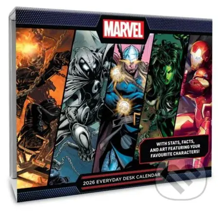 Oficiální stolní trhací kalendář 2026 Marvel: Classics Comics (15 x 13 x 4 cm)