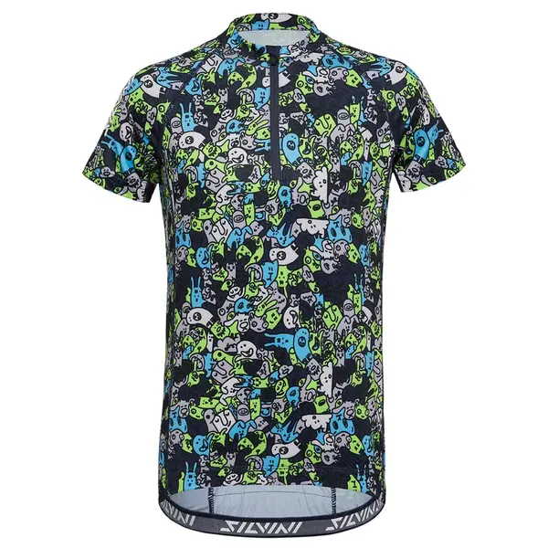 Dětský cyklistický dres silvini scrivia tmavě modrá/růžová 134-140