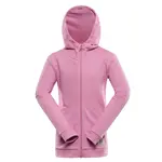 Dětská bavlněná mikina s kapucí alpine pro lokko růžová 152-158
