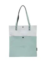 Meatfly kabelka Janie Mint / Light Grey | Modrá | Objem 3 L