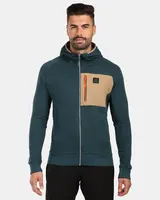 Pánská stylová a pohodlná bavlněná mikina s kapucí kilpi balu-m tmavě zelená l