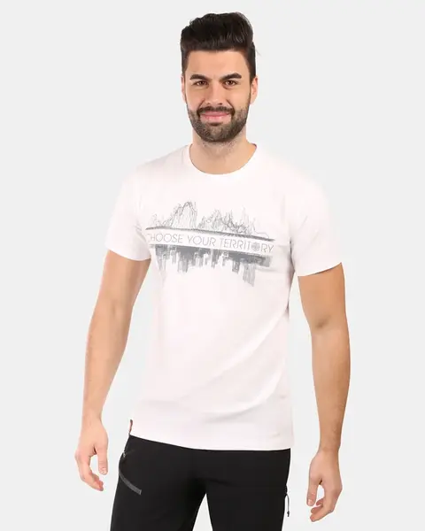 Pánské bavlněné tričko kilpi discover-m bílá m