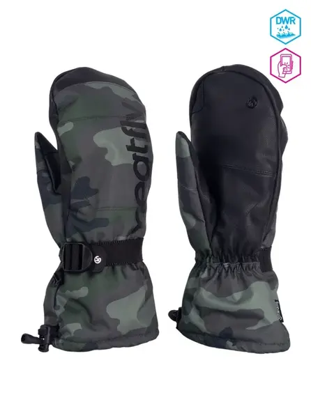 Rukavice meatfly osbourne zelená camo m