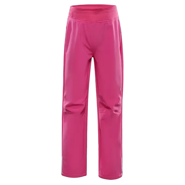 Dětské softshellové kalhoty alpine pro zorto růžová 140-146