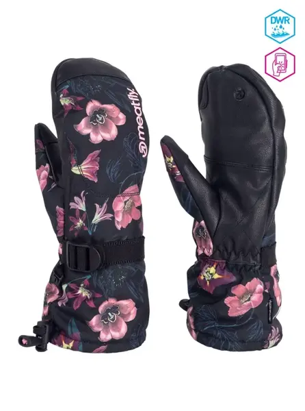 Dámské rukavice meatfly manson černá/růžová l