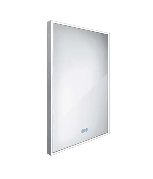 Nimco Zrcadla - Zrcadlo s LED osvětlením, 50x70 cm, dotykový senzor, hliník ZP 13001VX