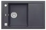 Alveus Formic - Granitový dřez 76x50 cm, s ovládáním odtoku, carbon 1108032