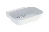 Geberit ONE - Umyvadlo na desku 50x43x15 cm, skrytý přepad, otvor pro baterii, vodorovný odtok, matná bílá 505.053.00.1