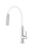 Novaservis Ferro - Dřezová baterie s flexibilním ramenem s přepínačem, bílá/chrom 70730,0B