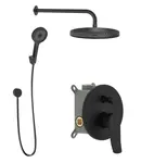 kielle Nefia - Baterie pod omítku pro 2 spotřebiče, s příslušenstvím a s tělesem, matná černá 20627SP34