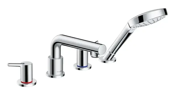 Hansgrohe Talis S - Baterie na okraj vany, 4-otvorová instalace, chrom 72419000