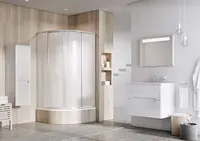 Ravak Supernova - Čtvrtkruhový sprchový kout čtyřdílný SKCP4-90 Sabina, 88-90 cm, satin/Pearl 31177VU0011