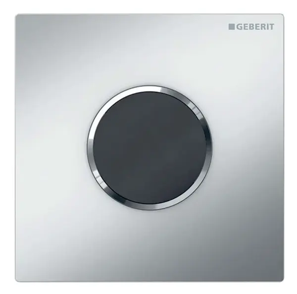 Geberit Splachovací systémy - Elektronické ovládání splachování pisoárů typ 10, bateriové napájení, easy to clean, matný chrom 116.035.JQ.1