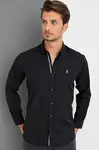 G974 DEWBERRY MEN'S SHIRT-BLACK