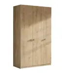 Trojdverová šatníková skriňa cody - dub svetlý