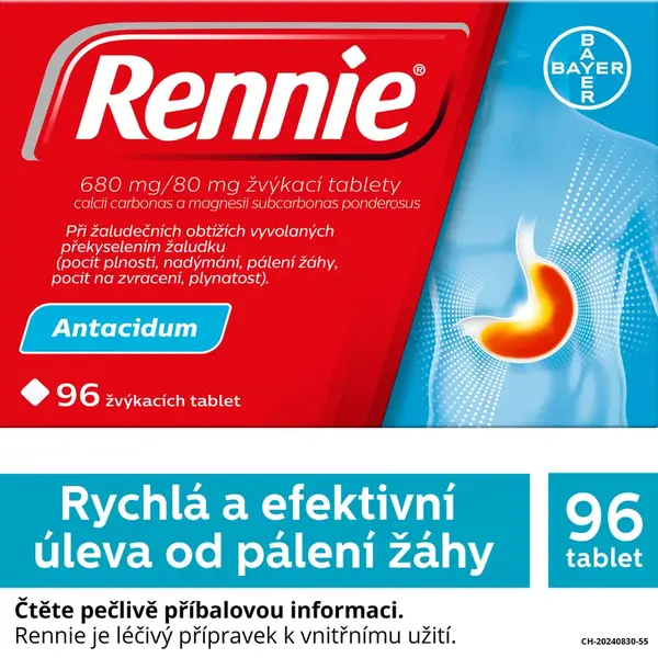 Rennie 96 žvýkacích tablet