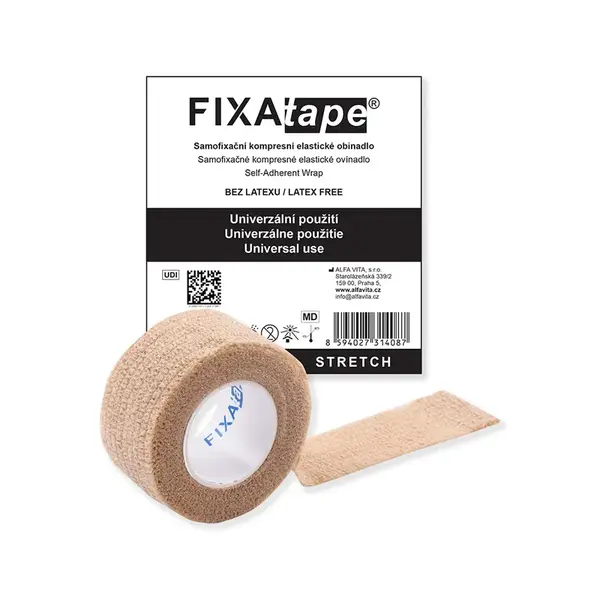 FIXAtape STRETCH samofixační obinadlo 2.5x450cm tělová