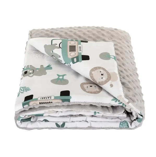 Bomimi Deka minky 100x75, mobilná zoo, sivá