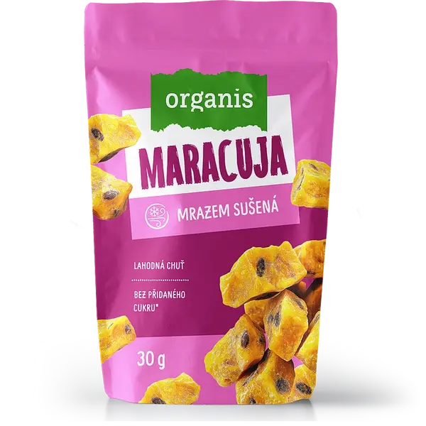 ORGANIS Mrazom sušená maracuja kocky 30 g